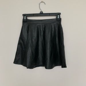 Forever 21 black faux mini skirt